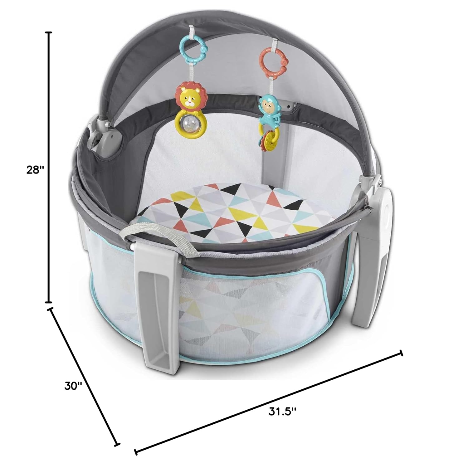 Fisher-Price On-the-Go Baby Dome, Portable Bassinet & Play Space