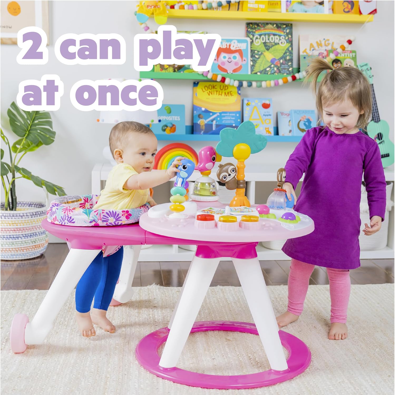 Bright Starts 2-in-1 Walk-Around Baby Activity Center & Table - Tropic Cool