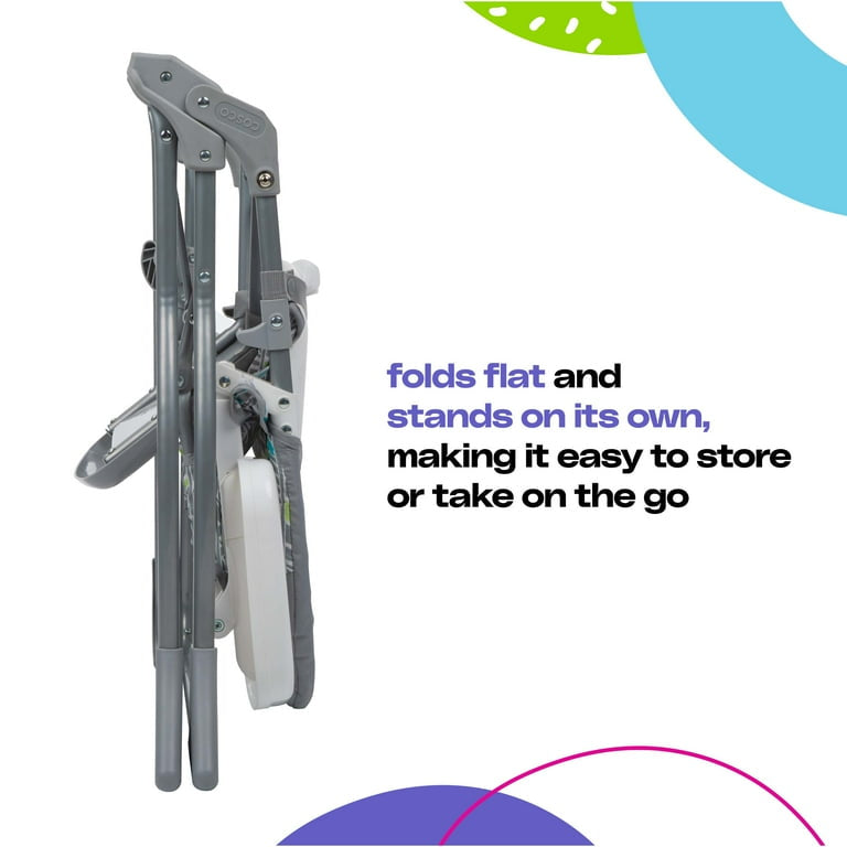 Cosco Kids Simple Fold Full Size High Chair with Adjustable Tray, Gray Arrows