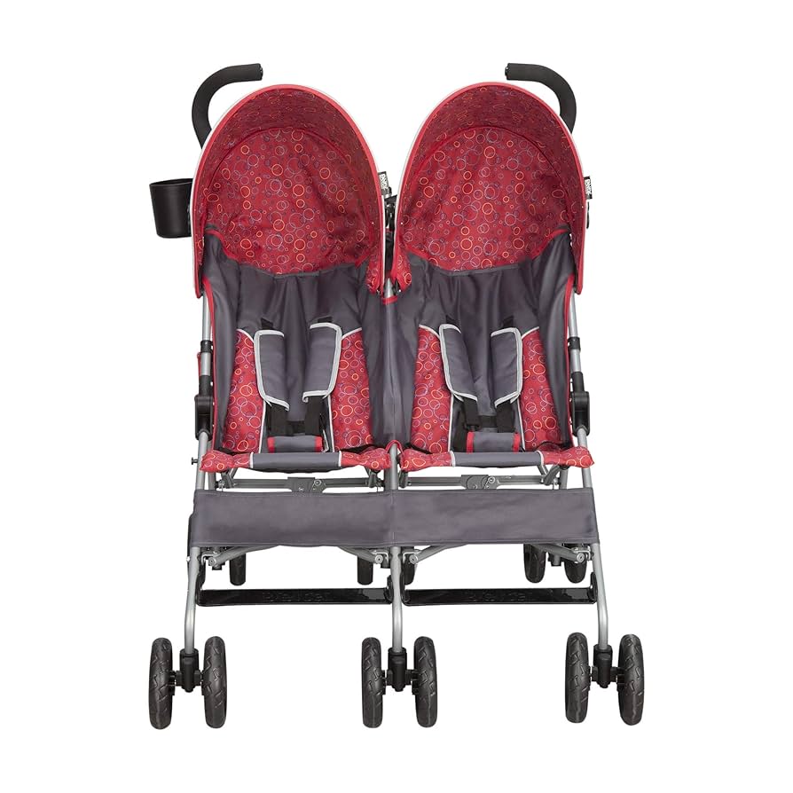 Delta Children LX Side-by-Side Stroller - with Recline, Storage, and Compact Fold