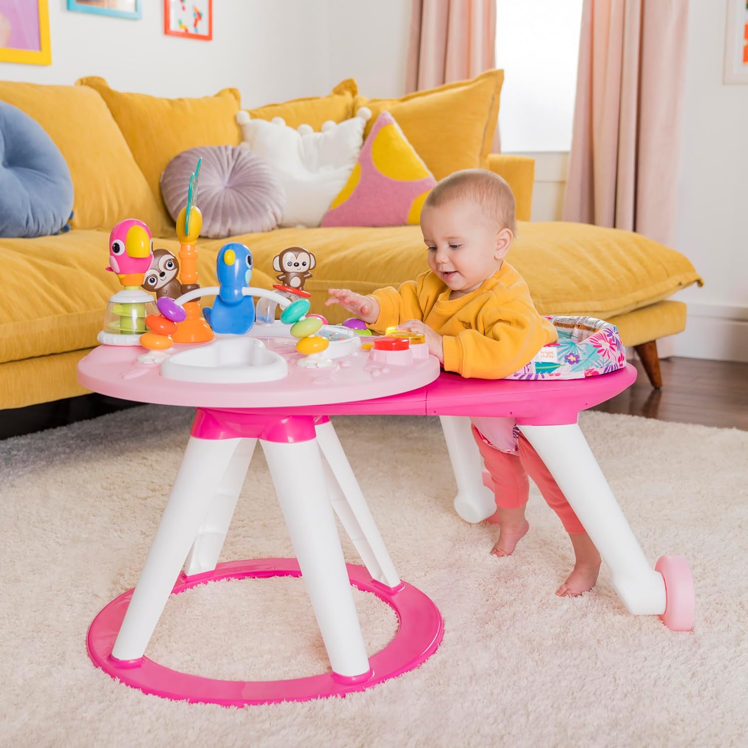 Bright Starts 2-in-1 Walk-Around Baby Activity Center & Table - Tropic Cool