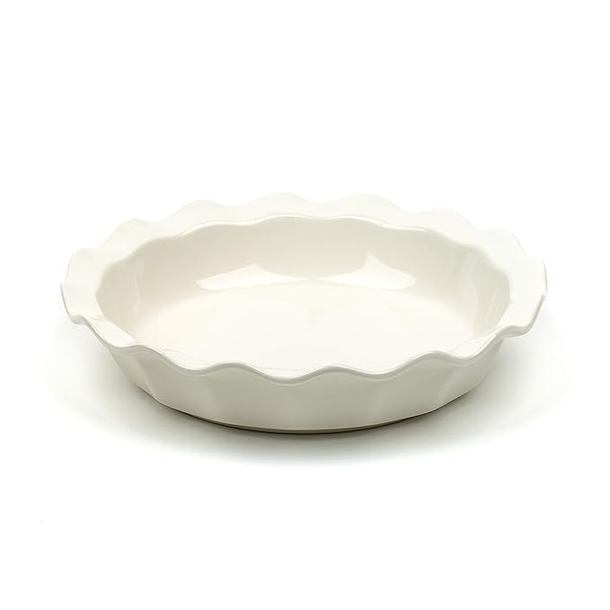 B-FODGE Ceramic Cake Pan - Simple, Stylish 11" Cake Pan for Baking and Serving - Our Ceramic Pie Pans have scalloped edges to create beautiful crispy crusts