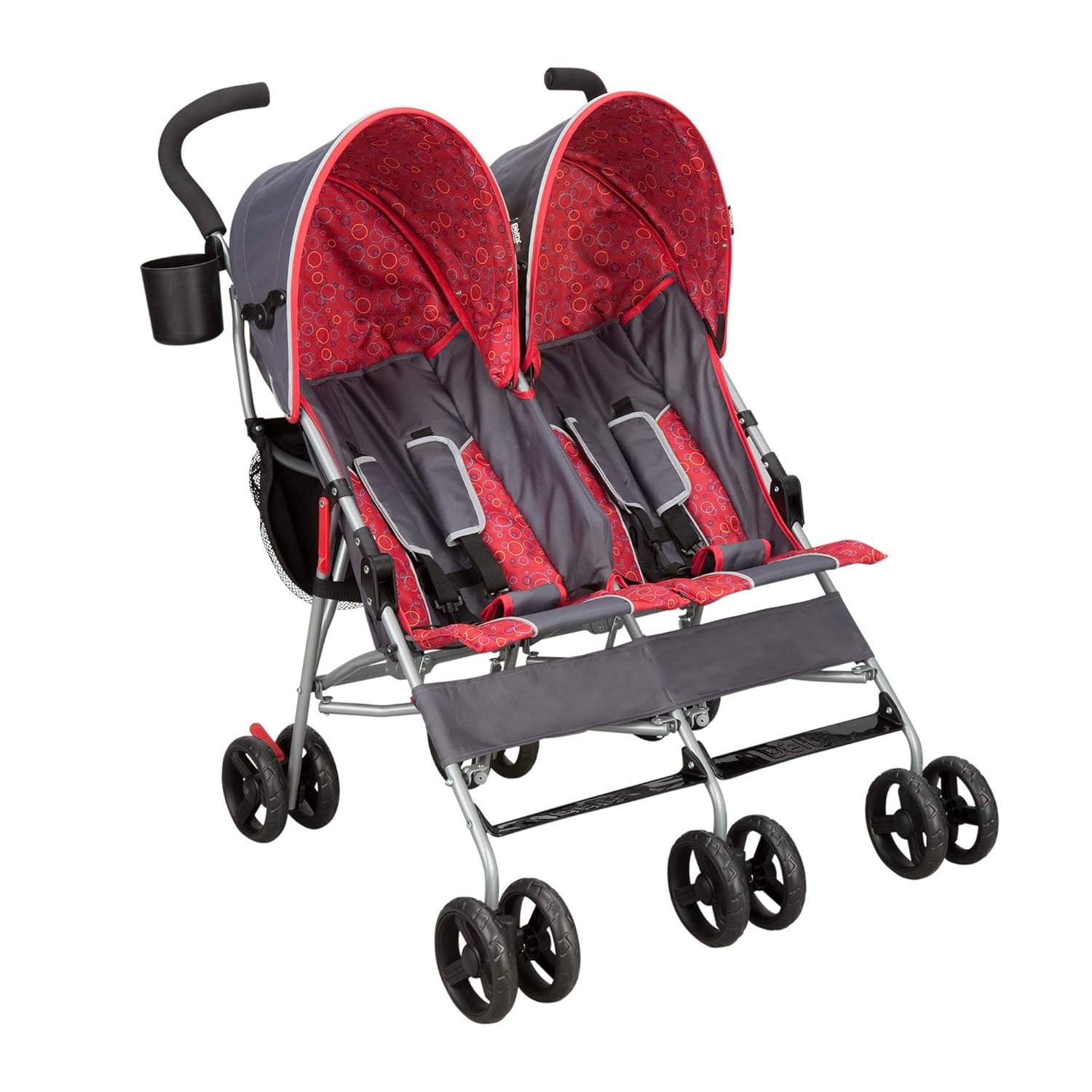 Delta Children LX Side-by-Side Stroller - with Recline, Storage, and Compact Fold