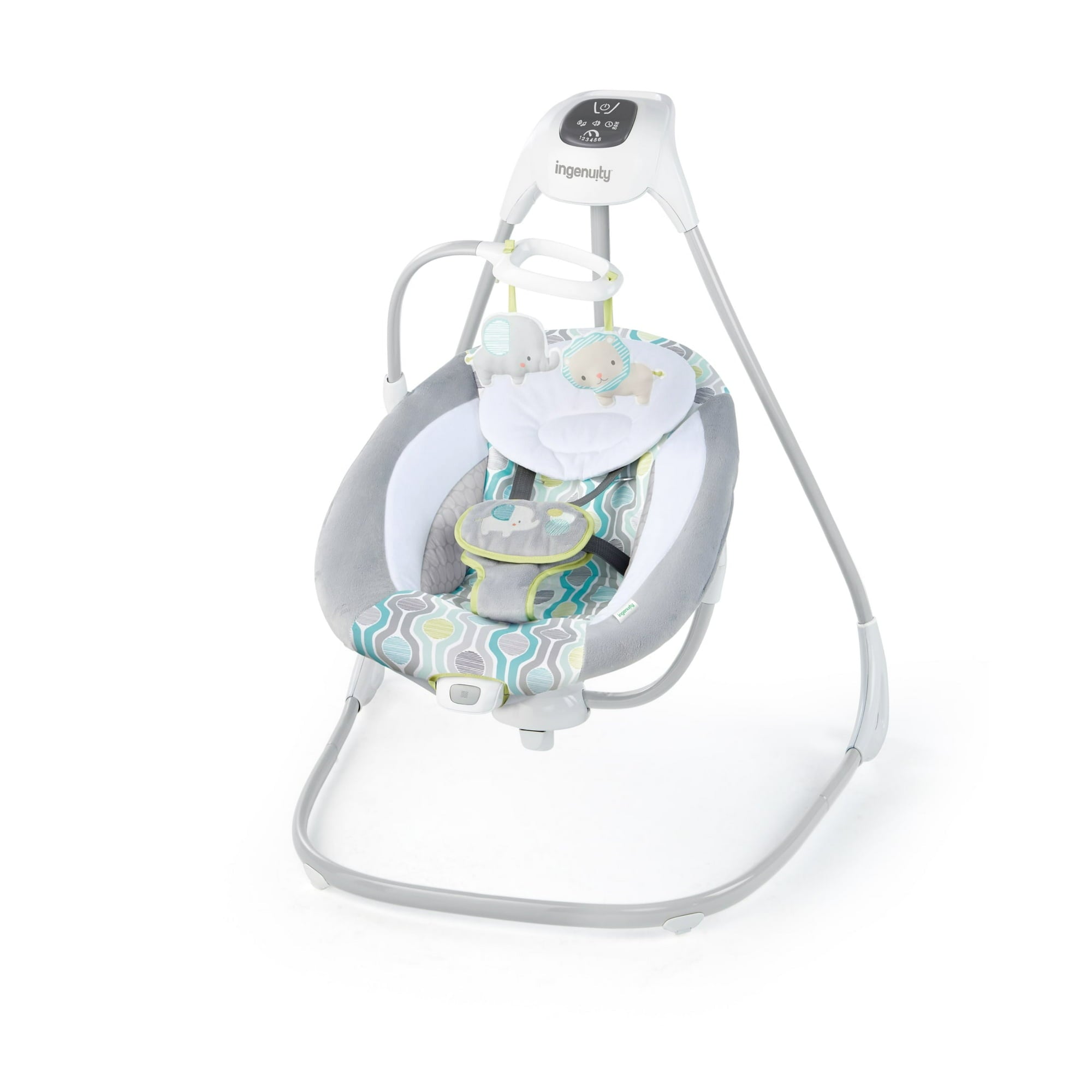 Ingenuity SimpleComfort Multi-Direction Compact Baby Swing with Vibrating Seat, Unisex - Everston