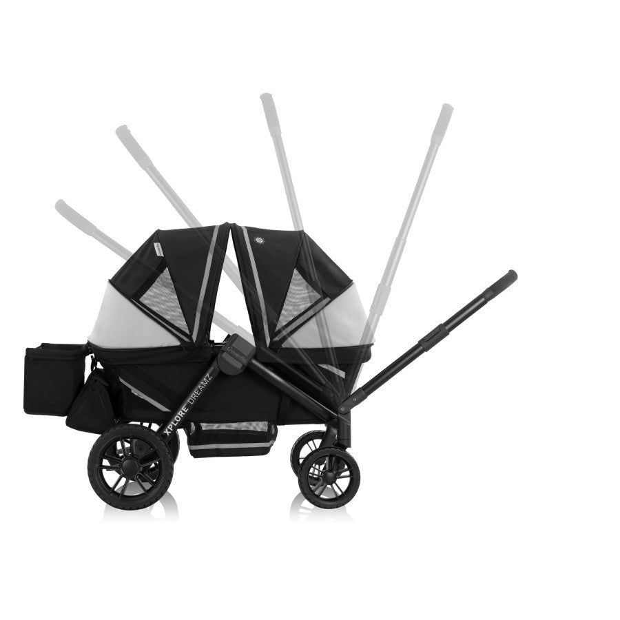 PIVOT XPLORE DREAMZ
ALL-TERRAIN STROLLER WAGON WITH BASSINET INSERT
