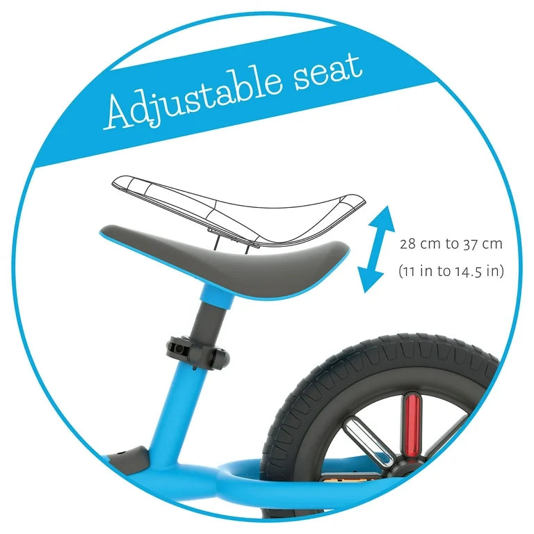 Chillafish Buzzi 10' Balance Bike for Kids 1.5 Years and Older, Lightweight Toddler Bike with Adjustable Seat