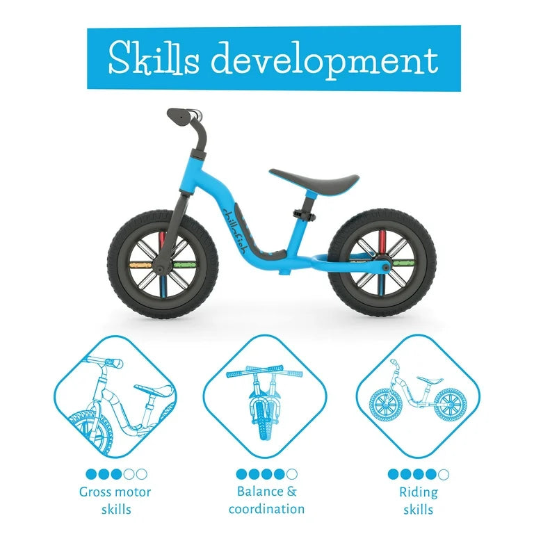 Chillafish Buzzi 10' Balance Bike for Kids 1.5 Years and Older, Lightweight Toddler Bike with Adjustable Seat