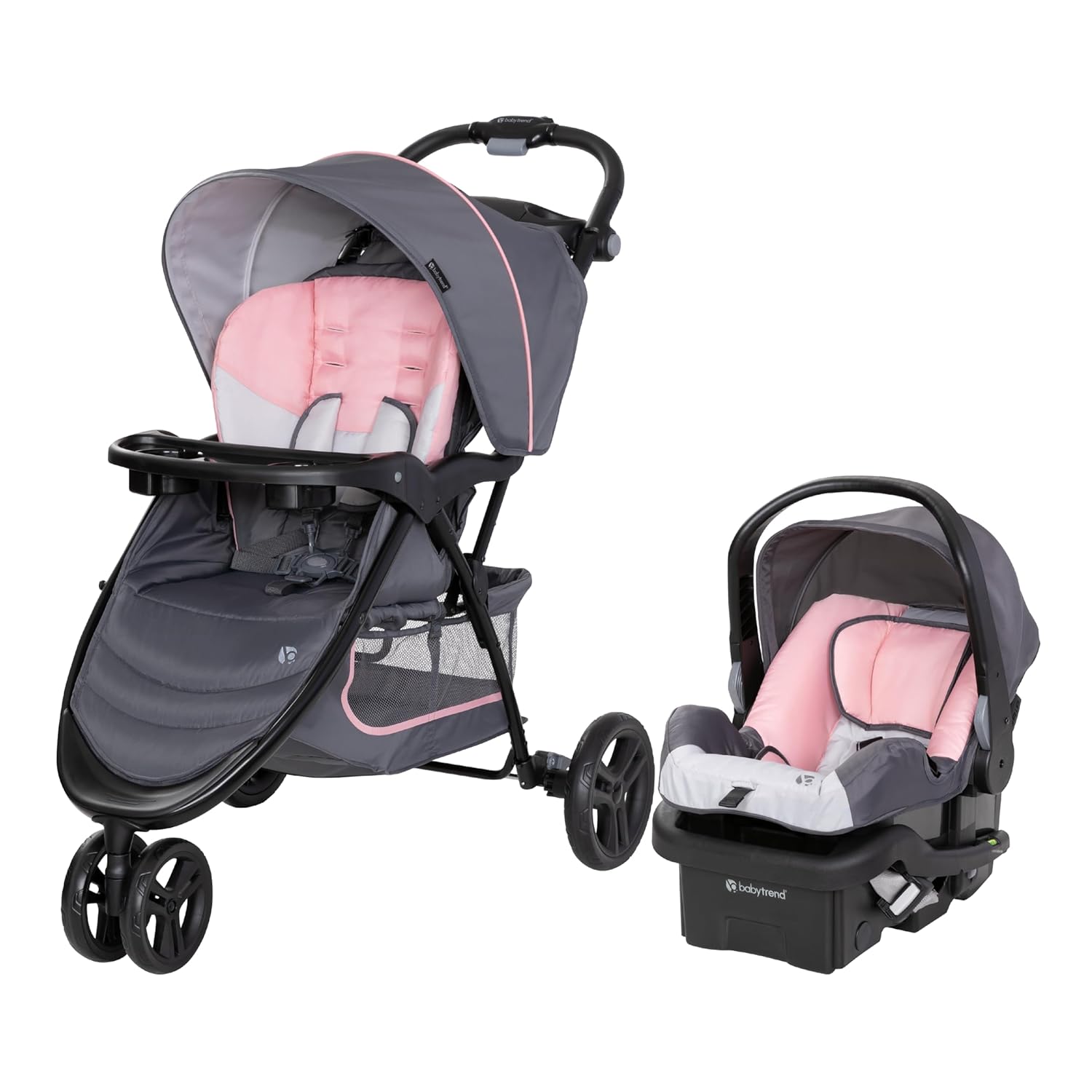 Baby Trend EZ Ride - Travel System with EZ-Lift Car Seat, Pink Board