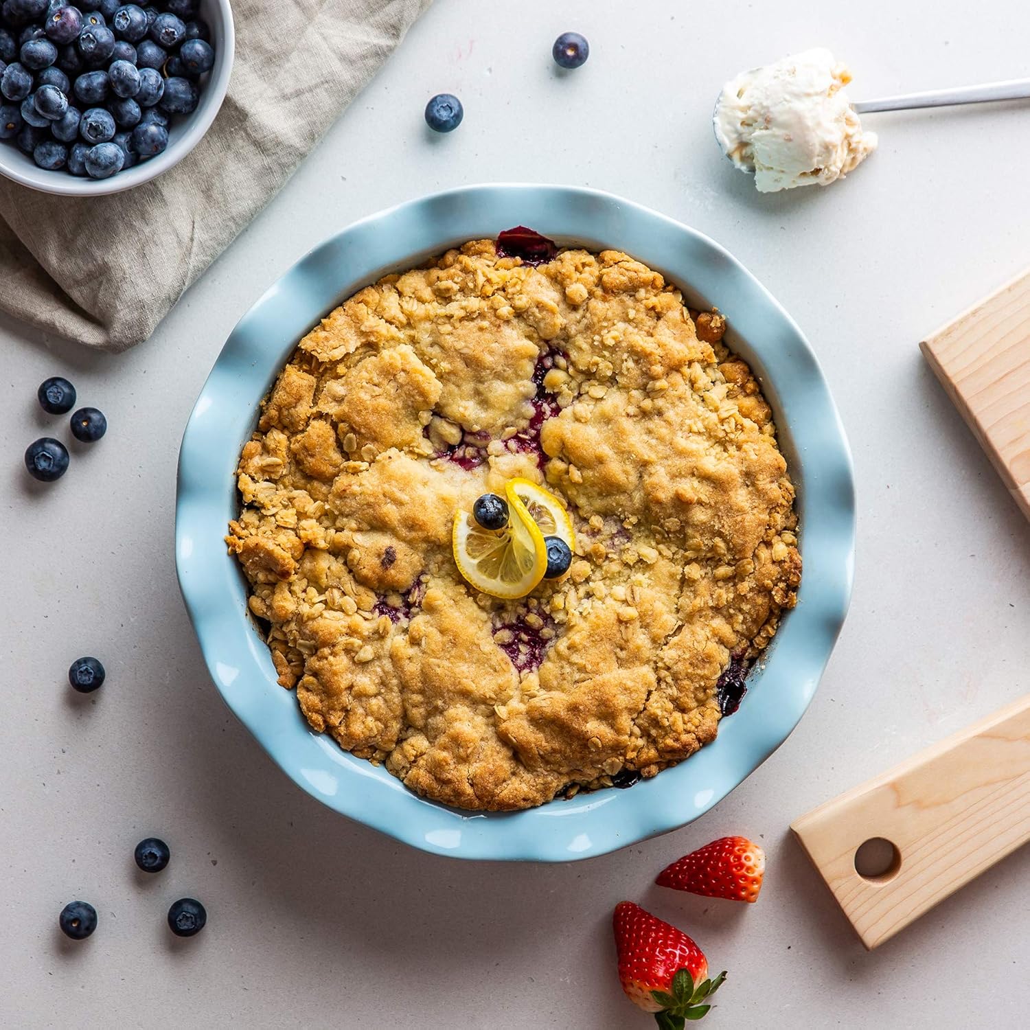 B-FODGE Ceramic Cake Pan - Simple, Stylish 11" Cake Pan for Baking and Serving - Our Ceramic Pie Pans have scalloped edges to create beautiful crispy crusts