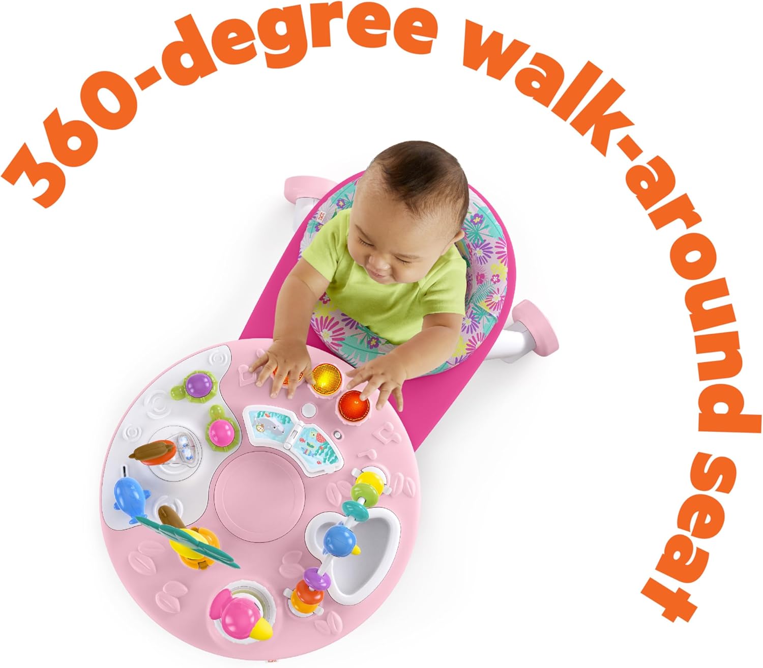 Bright Starts 2-in-1 Walk-Around Baby Activity Center & Table - Tropic Cool