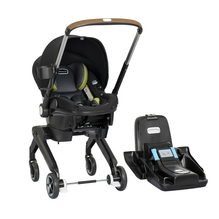 Evenflo Shyft DualRide Infant Car Seat Stroller Combo with Carryall Storage (Durham Green)
