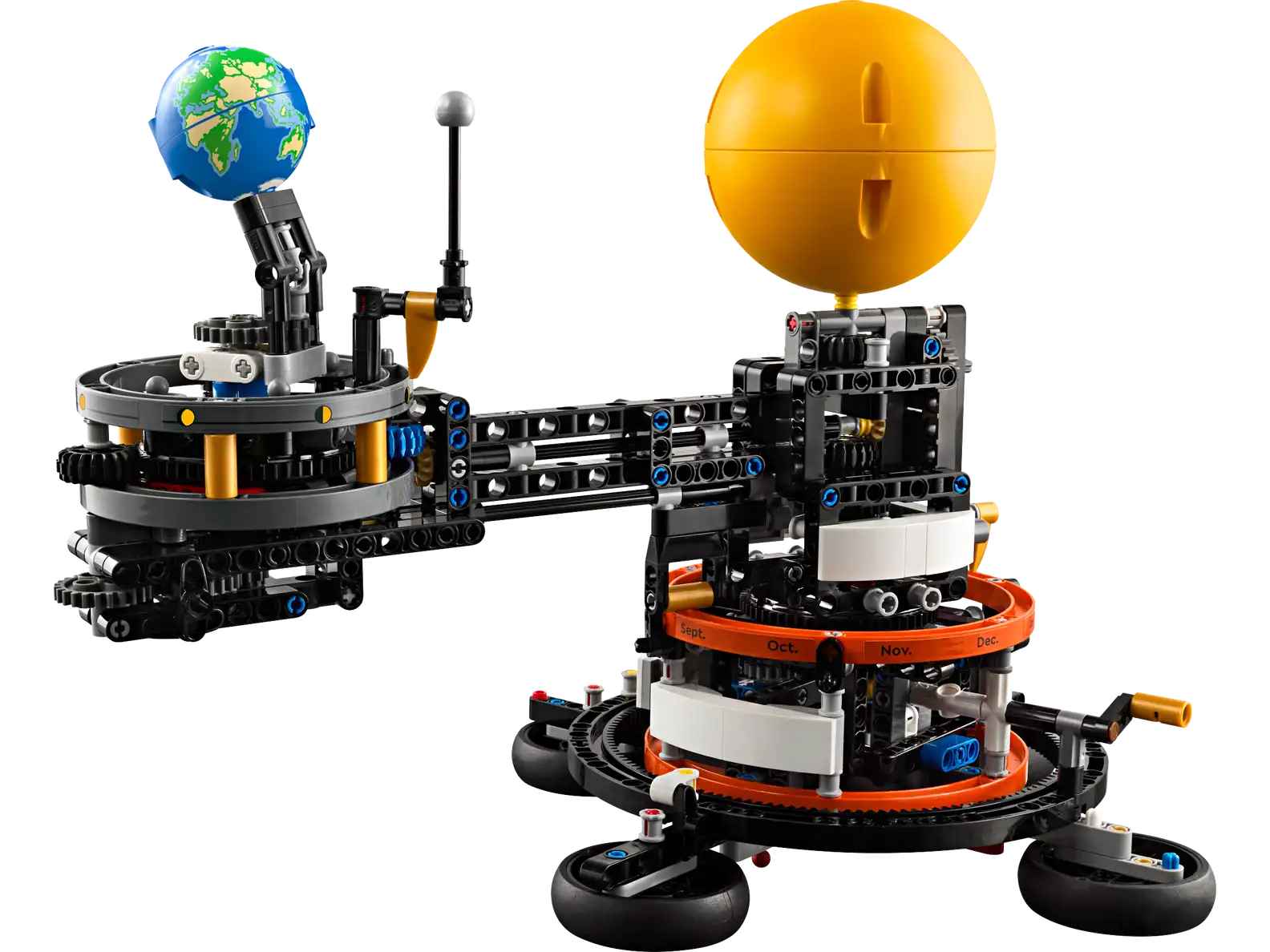 Planet Earth and Moon in Orbit