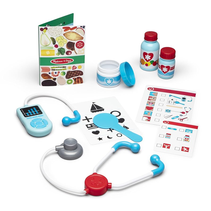 Melissa & Doug Get Well Doctor’s Kit Play Set – 25 Toy Pieces - Doctor Role Play Set, Doctor Kit For Toddlers And Kids Ages 3+