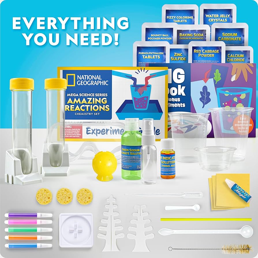 NATIONAL GEOGRAPHIC Amazing Chemistry Set - Chemistry Kit with 100+ Science Experiments